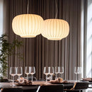 Axyaa Retro White Silk Pendant Light: French Nordic E27 Chandelier