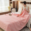 Axyaa Cotton Throw Blanket: Breathable Summer Comforter Quilt, Letter Leaf Design.