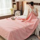 Axyaa Cotton Throw Blanket: Breathable Summer Comforter Quilt, Letter Leaf Design.