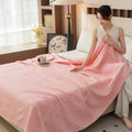 Axyaa Cotton Throw Blanket, Summer Quilt with Letter Leaf Design