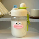 Axyaa Cute Girls Water Bottle: Large Capacity, Leakproof, with Straw Cup