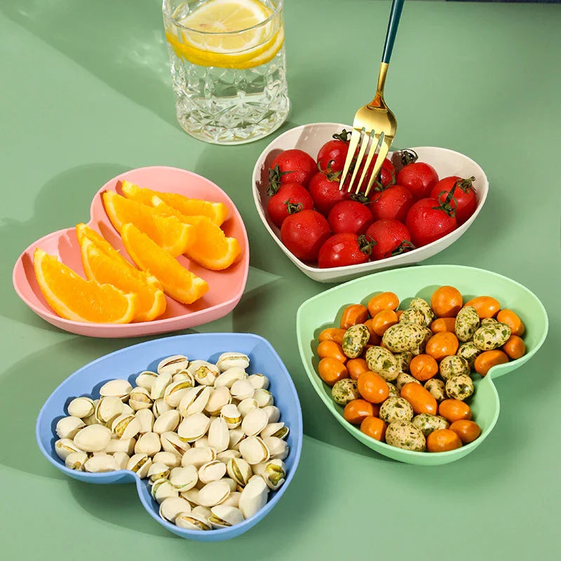 Axyaa Heart-Shaped Snack Plate Set of 6