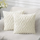Axyaa Soft Faux Fur Velvet 18x18 Decorative Throw Pillow Covers