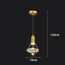 Axyaa Crystal LED Pendant Chandelier: Nordic Iron Lighting Fixture for Home Decor & Aesthetics