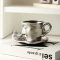Axyaa Ceramic Camellia Flower Tea Cup Saucer Set