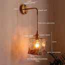 Axyaa Japanese Style LED Wall Lamps Living Room Coffee Balcony Stair Light Copper Glass Lamparas