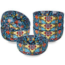 Axyaa 6 Piece 28 Oz Ceramic Cereal Bowls Set, Bohemian Style for Various Meals