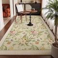 Axyaa Luxury Floral Living Room Carpet: Elegant Printed Area Rug for Bedroom & Living Space