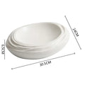 Axyaa White Wavy Texture Ceramic Soup Plate Set for Hotel Dining Experience
