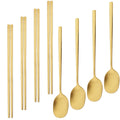 Axyaa Matte Stainless Steel Western Tableware Set - 8pcs