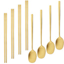 Axyaa Matte Stainless Steel Western Tableware Set - 8pcs