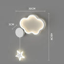 Axyaa Nordic LED Wall Lamp Cloud Star Moon Kids Bedroom Indoor Sconce