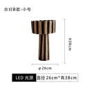 Axyaa Rattan LED Floor Lamp - Retro Wabi-Sabi Art Decor for Bedroom Living Room