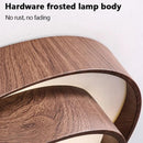 Axyaa Circular Walnut Wood LED Ceiling Chandelier - Home Decor Ceiling Fixtures