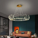 Axyaa Modern Luxury Acrylic Petal Chandelier with LED Lights
