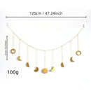 Nordic Style Axyaa Stars Moon Wall Decor Hanging for Bedroom Living Room