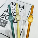 Axyaa Glass Straw Set: High Borosilicate, Reusable, Eco-Friendly with Clear Brush
