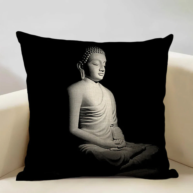 Axyaa Buddhist Portrait Art Pillowcase Home Decor Cushion Cover 45x45cm