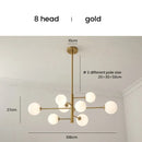 Axyaa Modern Black Gold LED Ceiling Chandelier for Bedroom and Living Room