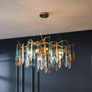 Axyaa Colorful Crystal Chandelier: Modern Luxury Italian Style Nordic Art Lamp