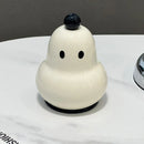 Axyaa Pear Cotton Swab Holder: Plastic Q-tip & Pad Organizer Container
