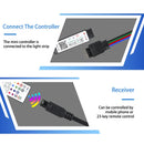 Axyaa Bluetooth RGB LED Strip Lights 5M Music Sync TV Party Decor