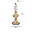 Axyaa Luxury Crystal Glass Chandelier LED Pendant Lamp for Hotel Restaurant & Cafe