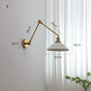 Axyaa Copper Swing Arm LED Wall Sconce Up And Down Ceramic Lampshade