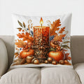 Axyaa Halloween Witch Hat & Pumpkin Decor Pillow Cover for Sofa, Bedroom, Car