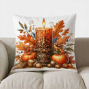 Axyaa Halloween Witch Hat & Pumpkin Decor Pillow Cover for Sofa, Bedroom, Car