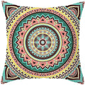 Axyaa Mandala Print Square Pillowcase - Home Decor Cushion Cover