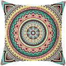 Axyaa Mandala Print Square Pillowcase - Home Decor Cushion Cover