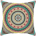 Axyaa Mandala Print Square Pillowcase for Home Decor and Sofa Cushions