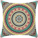 Axyaa Mandala Print Square Pillowcase for Home Decor and Sofa Cushions