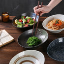 Axyaa Ceramic Bowl: Creative Fruit Salad & Hot Pot Vegetable Dish, Retro Style Commercial Tableware.