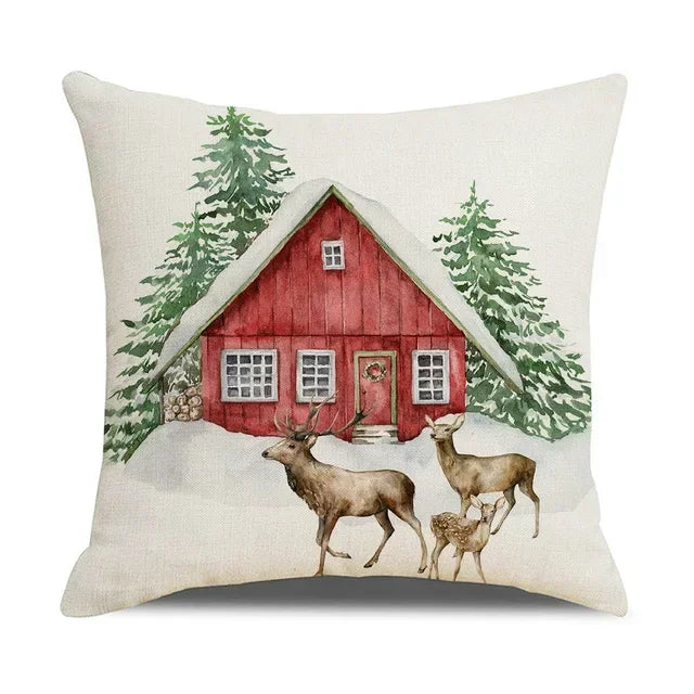 Axyaa Christmas Pine Branch Wreath Pillowcases 45x45 cm