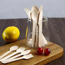 Axyaa Biodegradable Wooden Cutlery Set | 100 Disposable Utensils with Mini Spoons