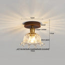 Axyaa Modern Nordic Clear Glass LED Ceiling Lamp for Home Decor
