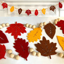 Axyaa Autumn Leaf Garland Maple Hanging Banner for Harvest Home Decoration