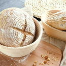 Axyaa Rattan Banneton Bread Basket - Handmade Dough Fermentation Wicker Bowl for Sourdough