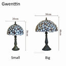 Axyaa Stained Glass Tiffany Table Lamp décor for Bedroom, Bedside, Desk Lighting