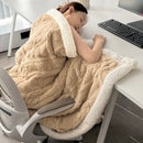 Axyaa Jacquard Taffeta Double Layer Blanket & Pillow Cases Autumn Winter Plush Throw Blanket