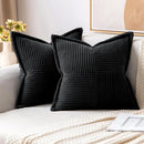 Axyaa Corduroy Patchwork Pillowcase - 45*45 Decorative Cushion Cover for Sofa, Living Room, Car