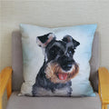 Axyaa Cute Schnauzer Print Pillowcase Cover