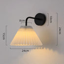 Axyaa Modern Pleated Shade LED Wall Sconce for Living Room Bedroom Decor