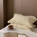 Axyaa Korean Lace Ruffled Pillowcases (Set of 2)