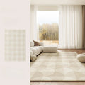Axyaa Plush Cream Style Living Room Carpet: Soft, Thick, Washable, Large Area Rug