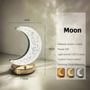 Axyaa Crystal Moon Lamp: Dimmable USB Night Light for Girls Room