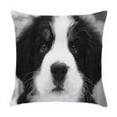 Axyaa Cute Pet Puppies Black and White Art Peach Skin Pillowcase