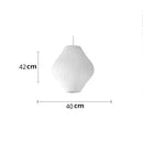 Axyaa Silk Cloth Minimalist Pendant Light White Design Nelson Lamp